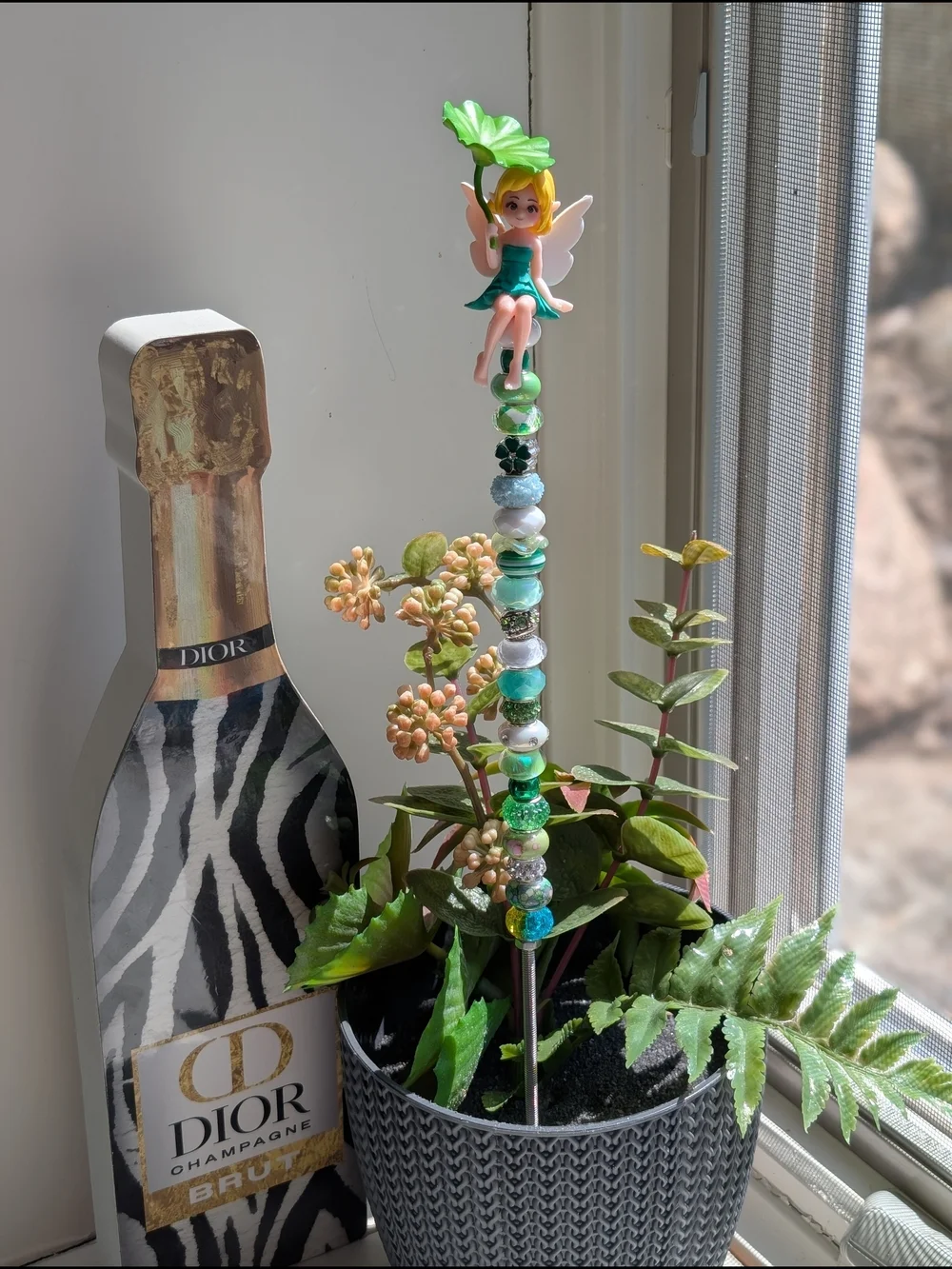 Hand Made Fairy Wand/Plant/Garden Stake W/Fairy Topper 🧚